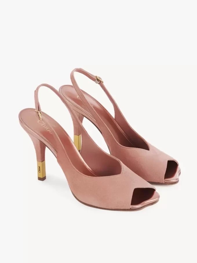 Sandale à talons fleuris