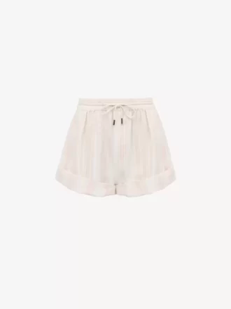 Short à cordon de serrage en coton