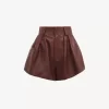 Short taille haute en cuir Short taille haute en cuir