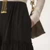 Short à volants en crêpe de Chine