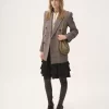 Short à volants en crêpe de Chine