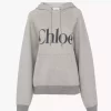 Sweat à capuche à logo surdimensionné en mélange de coton polaire Sweat à capuche à logo surdimensionné en mélange de coton polaire