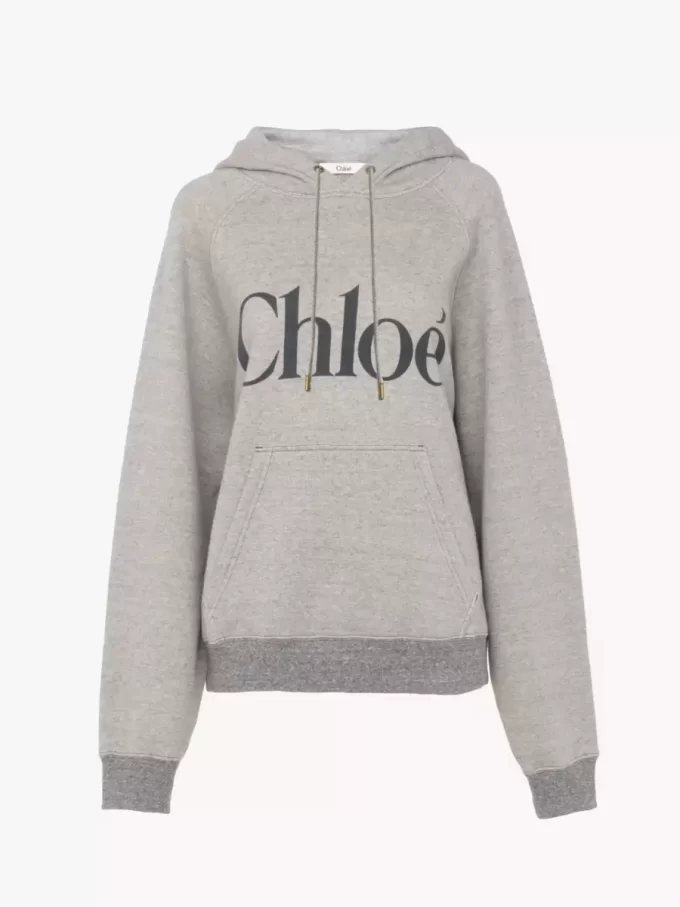 Sweat à capuche à logo surdimensionné en mélange de coton polaire Sweat à capuche à logo surdimensionné en mélange de coton polaire