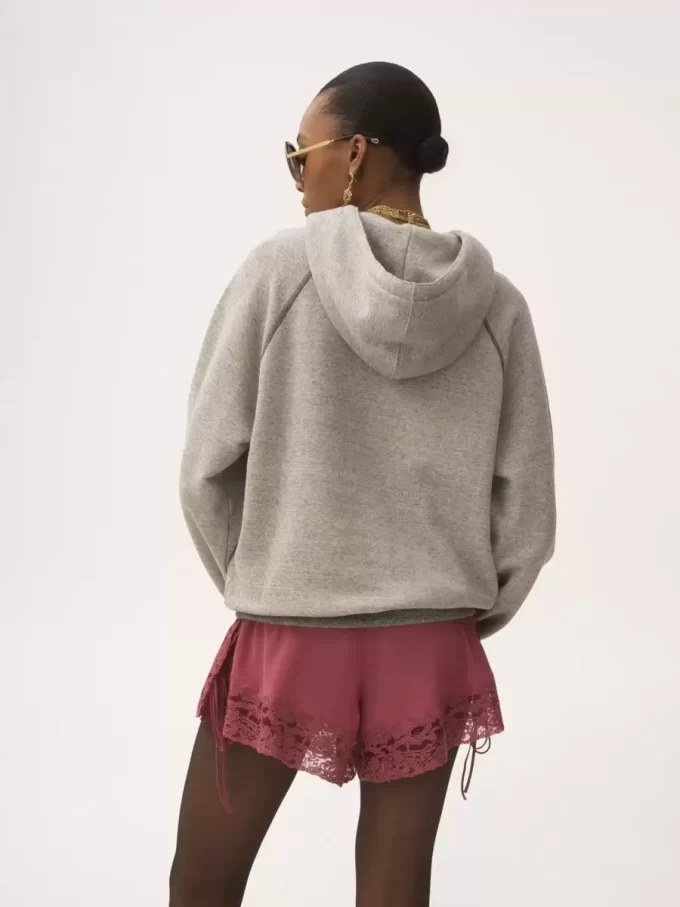 Sweat à capuche à logo surdimensionné en mélange de coton polaire Sweat à capuche à logo surdimensionné en mélange de coton polaire