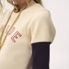 T-shirt ajusté à logo en coton flammé T-shirt ajusté à logo en coton flammé