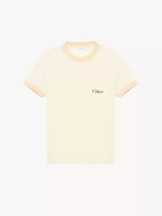 T-shirt col rond avec logo en jersey de coton