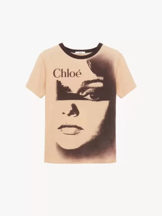 T-shirt col rond avec logo en jersey de coton
