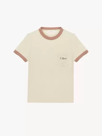 T-shirt col rond avec logo en jersey de coton