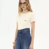T-shirt col rond avec logo en jersey de coton T-shirt col rond avec logo en jersey de coton