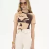 T-shirt col rond avec logo en jersey de coton T-shirt col rond avec logo en jersey de coton