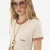 T-shirt col rond avec logo en jersey de coton T-shirt col rond avec logo en jersey de coton