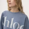 T-shirt court à logo boxy en jersey de coton