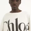 T-shirt court à logo boxy en jersey de coton
