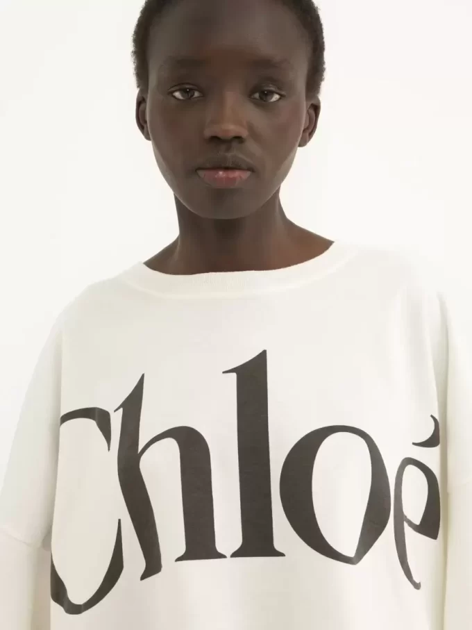 T-shirt court à logo boxy en jersey de coton