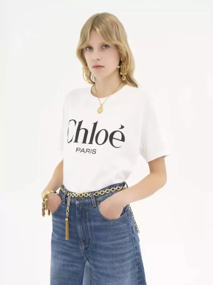 T-shirt à logo oversize en jersey de coton T-shirt à logo oversize en jersey de coton