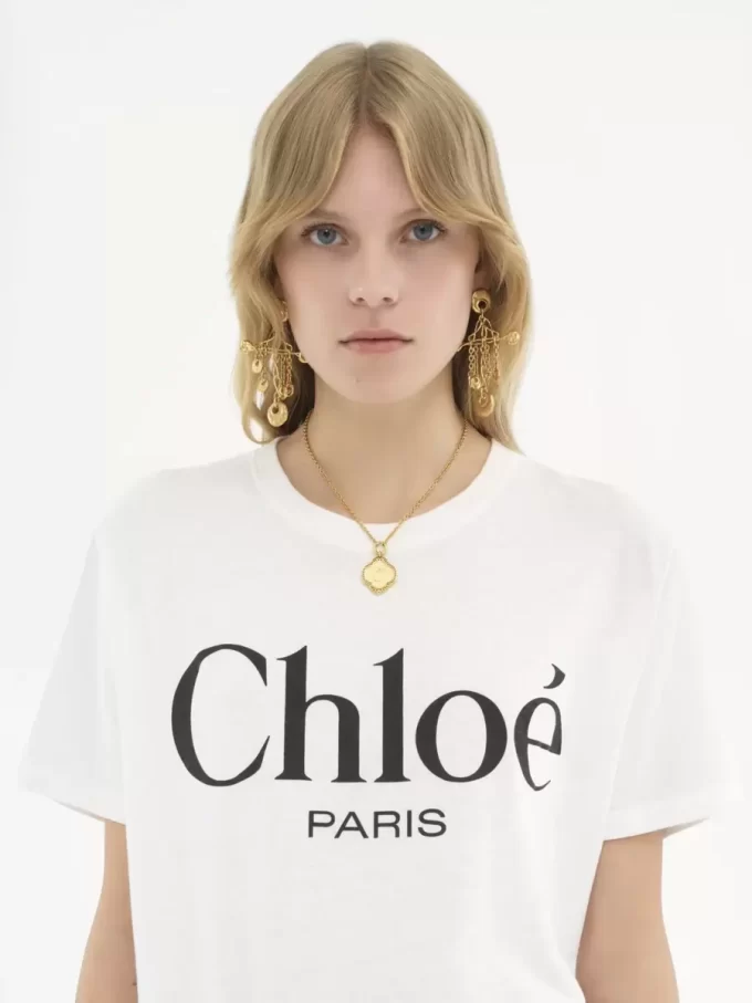 T-shirt à logo oversize en jersey de coton T-shirt à logo oversize en jersey de coton