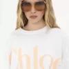 T-shirt oversize court avec logo en jersey de coton