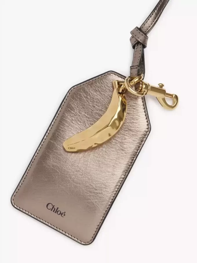 Étiquette banane Chloé Symbols en cuir métallisé Étiquette banane Chloé Symbols en cuir métallisé
