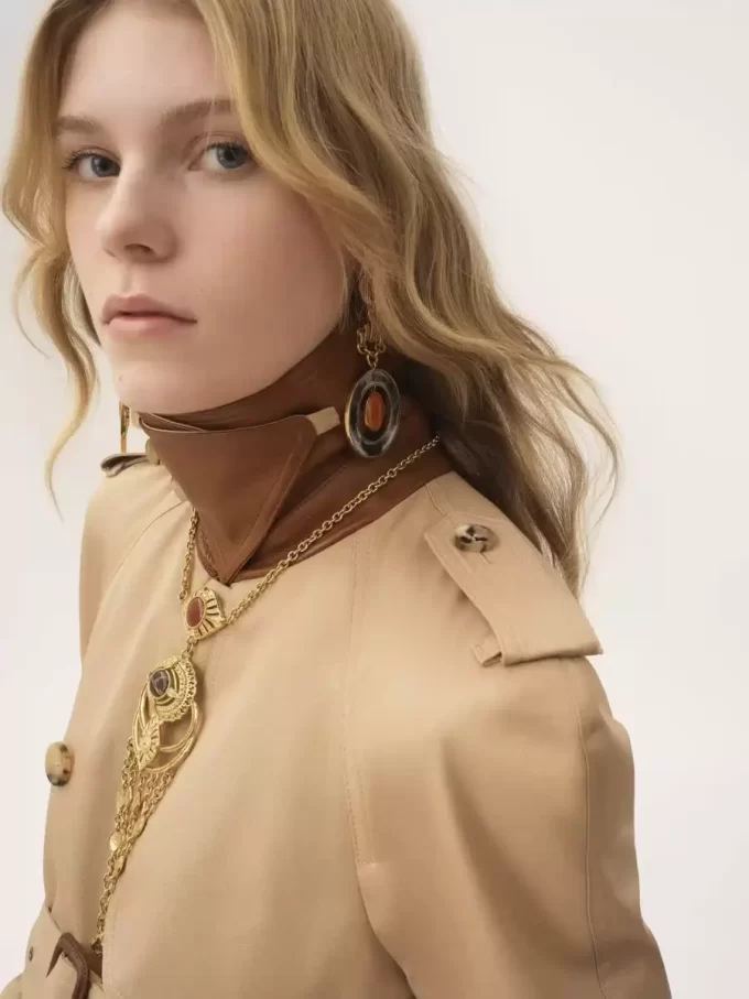 Trench court en gabardine de coton Trench court en gabardine de coton