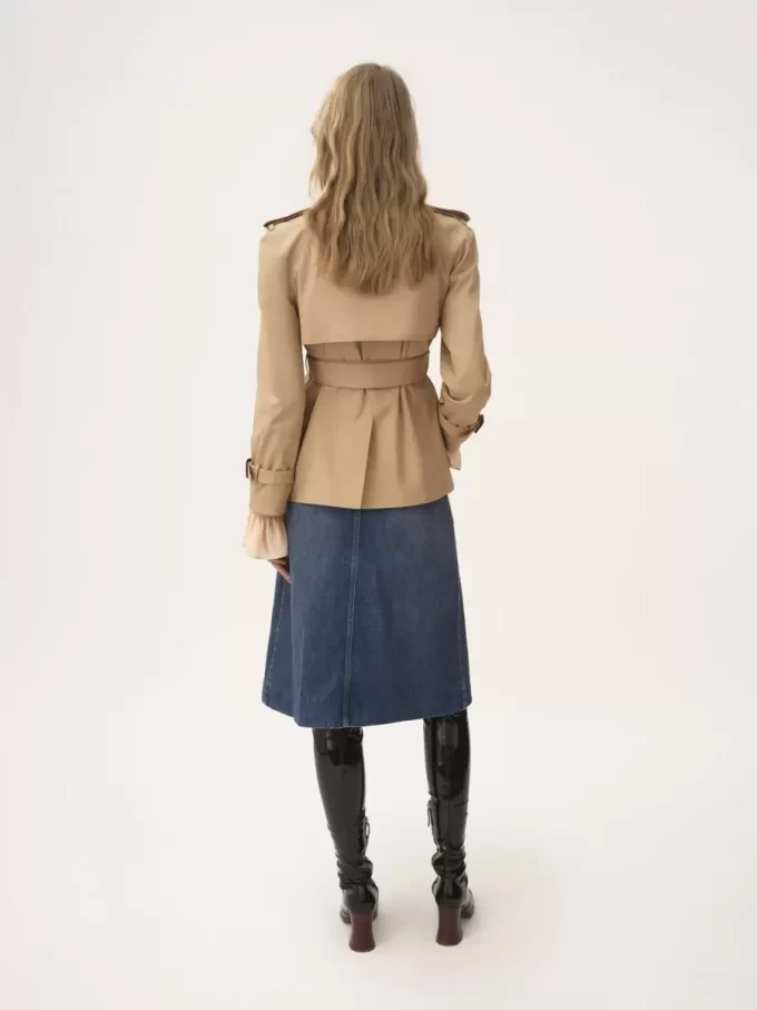 Trench court en gabardine de coton Trench court en gabardine de coton