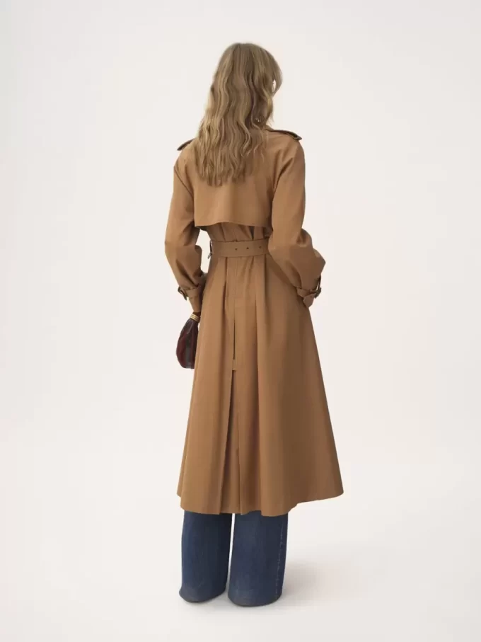 Trench long en gabardine de coton Trench long en gabardine de coton
