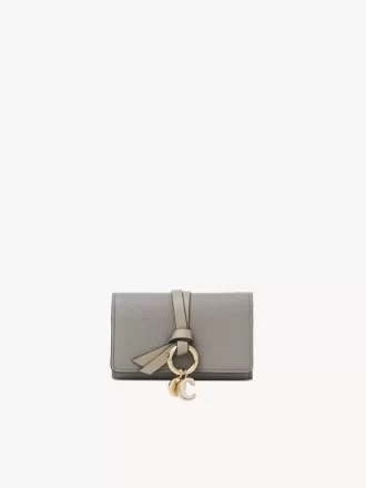 Étui à clés alphabet en cuir grainé