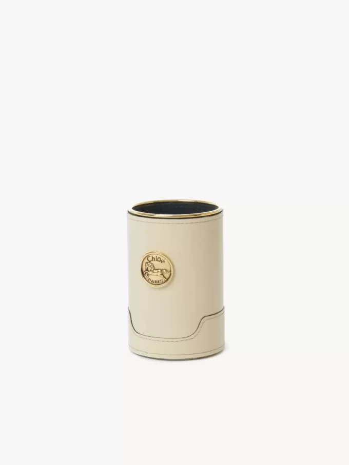 Étui à parfum en cuir brillant