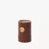 Étui à parfum en cuir brillant