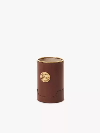 Étui à parfum en cuir brillant