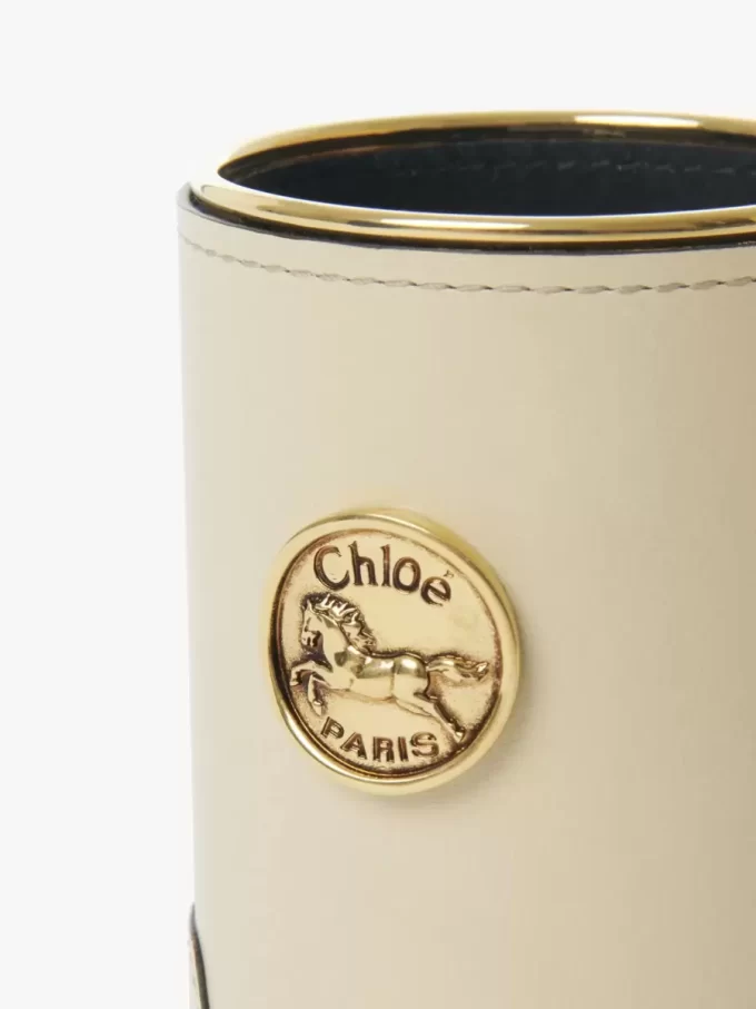 Étui à parfum en cuir brillant