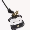 Étui pour écouteurs Chloé Symbols Snake en cuir grainé