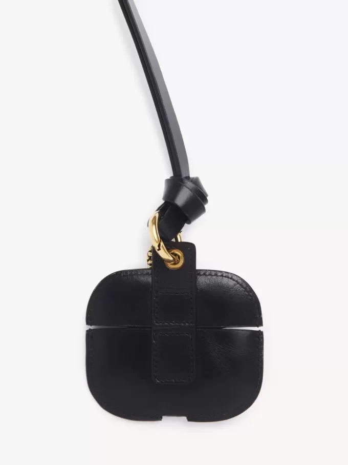 Étui pour écouteurs Chloé Symbols Snake en cuir grainé
