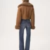 Veste courte carrée en cuir Veste courte carrée en cuir