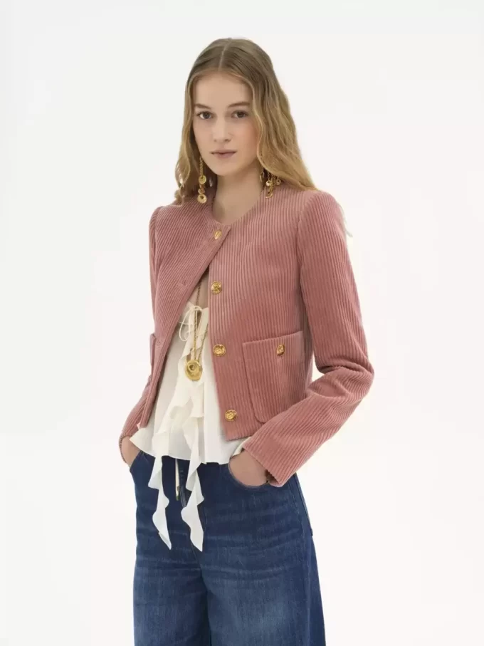 Veste courte carrée en velours Veste courte carrée en velours