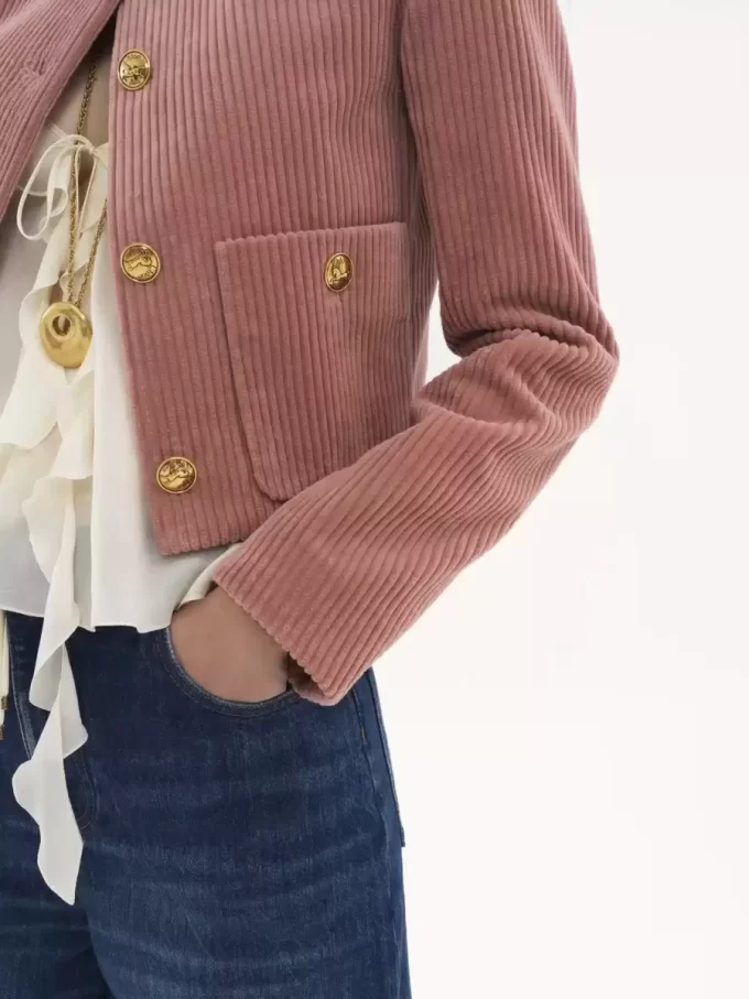 Veste courte carrée en velours Veste courte carrée en velours