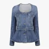 Veste d’équitation à basque en denim Veste d’équitation à basque en denim