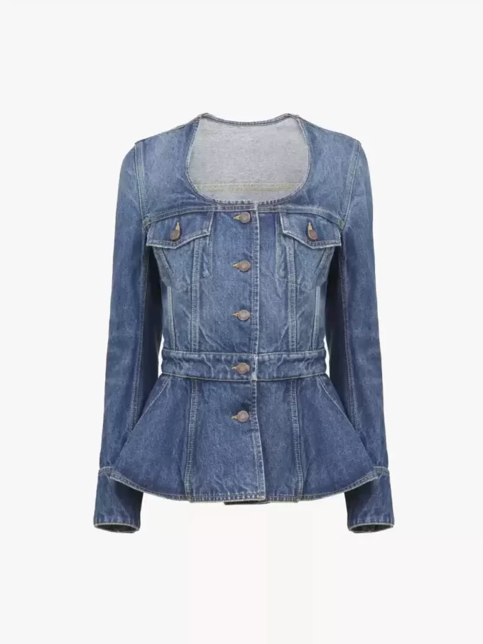 Veste d’équitation à basque en denim Veste d’équitation à basque en denim