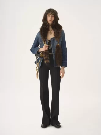 Veste d&rsquo;équitation à basque en denim