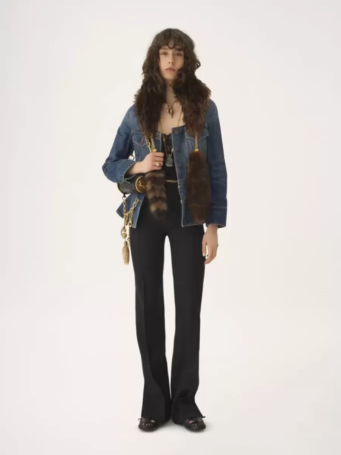 Veste d’équitation à basque en denim Veste d’équitation à basque en denim