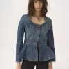 Veste d’équitation à basque en denim Veste d’équitation à basque en denim