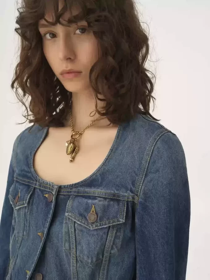 Veste d’équitation à basque en denim Veste d’équitation à basque en denim