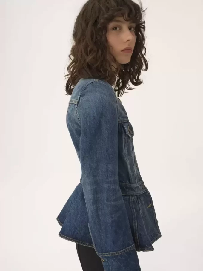 Veste d’équitation à basque en denim Veste d’équitation à basque en denim