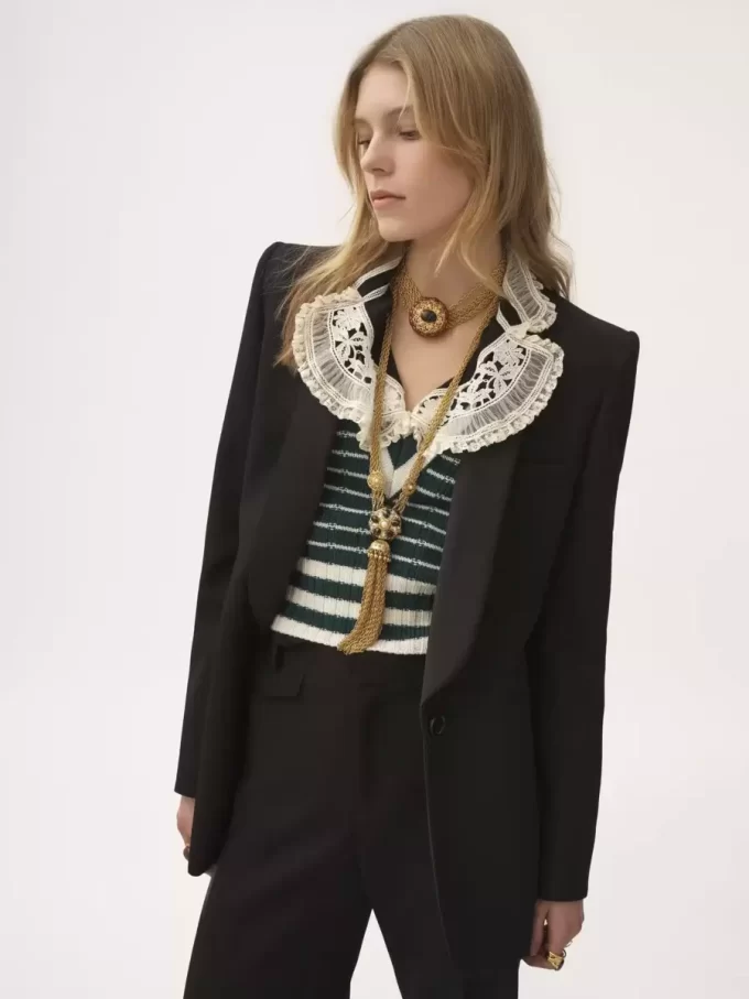 Veste de smoking en laine grain de poudre Veste de smoking en laine grain de poudre