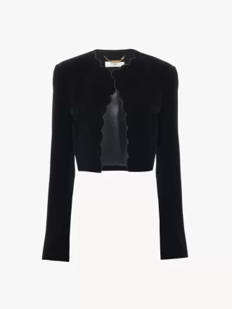 Veste Spencer festonnée en velours