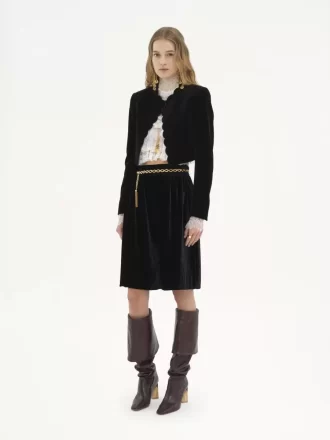 Veste Spencer festonnée en velours