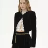 Veste Spencer festonnée en velours Veste Spencer festonnée en velours