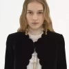 Veste Spencer festonnée en velours Veste Spencer festonnée en velours