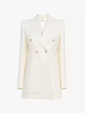 Veste sur mesure en jacquard de coton mélangé