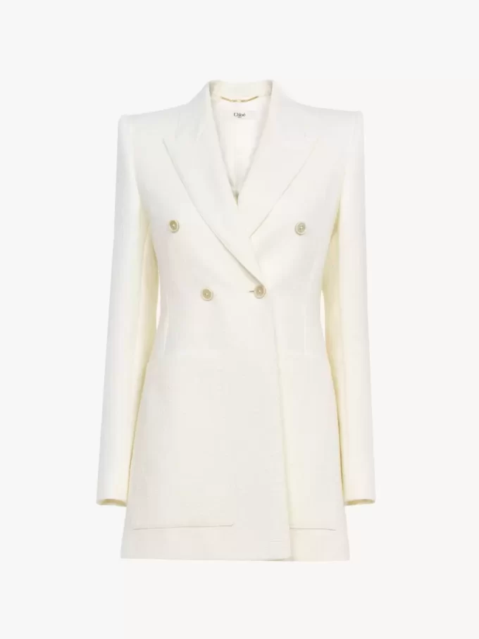 Veste sur mesure en jacquard de coton mélangé Veste sur mesure en jacquard de coton mélangé