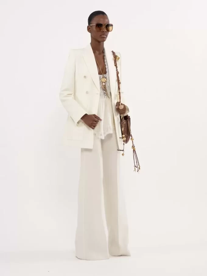 Veste sur mesure en jacquard de coton mélangé Veste sur mesure en jacquard de coton mélangé